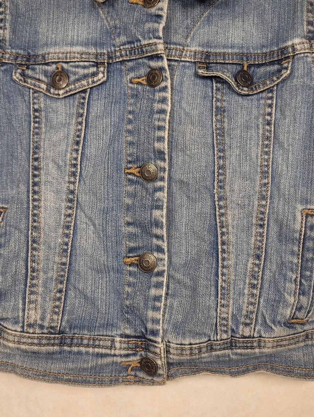 Old Navy Kids Medium Wash Denim Jacket Girls Sz Medium